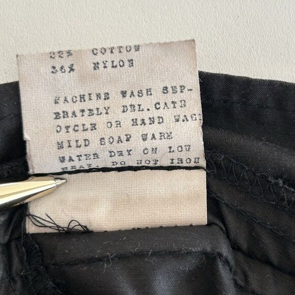 Vtg 1st Down Ruched Crop Capri Pants 16 Black Zipped Pockets Outdoor Casual Hiki - Picture 11 of 11